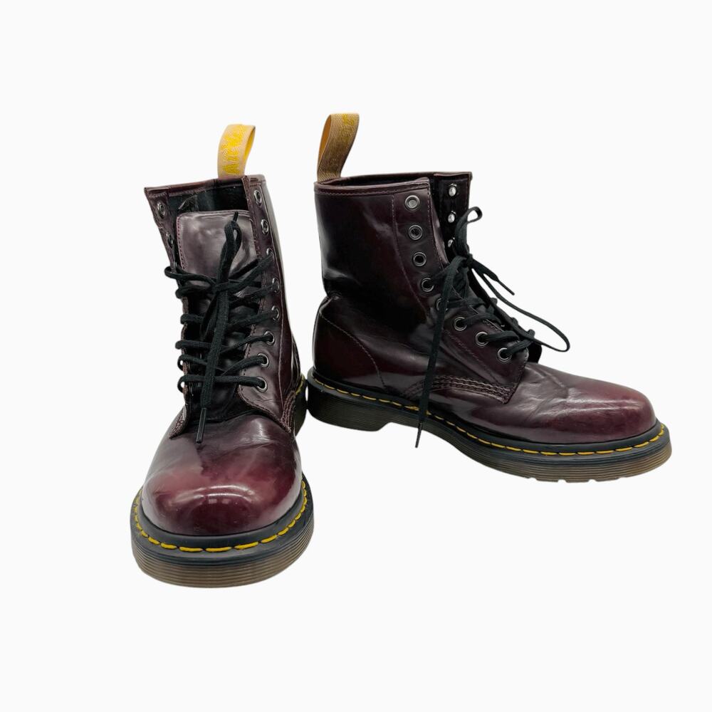 Dr. Martens 1460 Vegan Leather Boots Cherry Lace Up Women’s Size 8